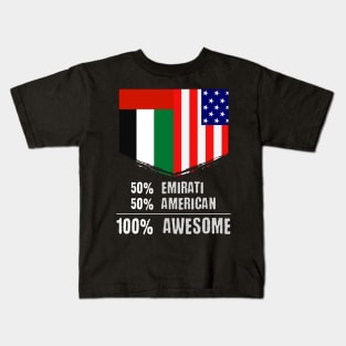 50% Emirati 50% American 100% Awesome Immigrant Kids T-Shirt